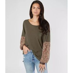 We The Free Jade Long Sleeved Pocket Tee